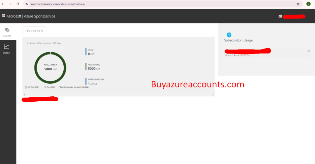 Buy Azure Credit Accounts